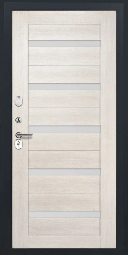 Входная дверь ДвериПРО Л-45 СБ-1 (ст. белое, 16мм, Беленый дуб) DPRO226372 внутренняя сторона